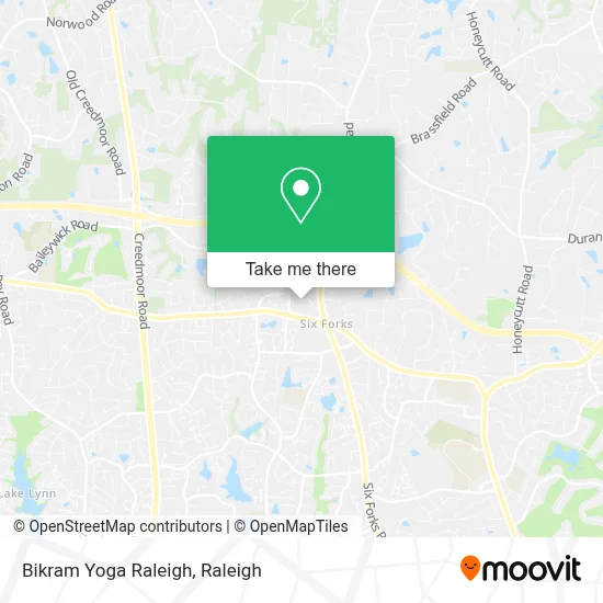 Bikram Yoga Raleigh map