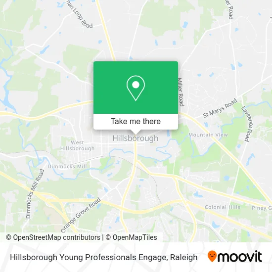 Hillsborough Young Professionals Engage map