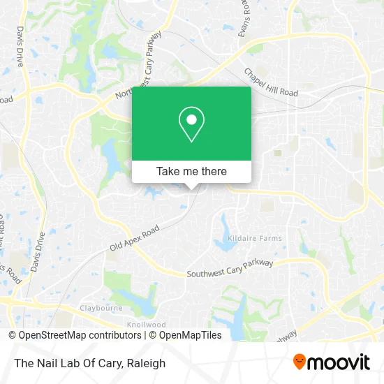 The Nail Lab Of Cary map