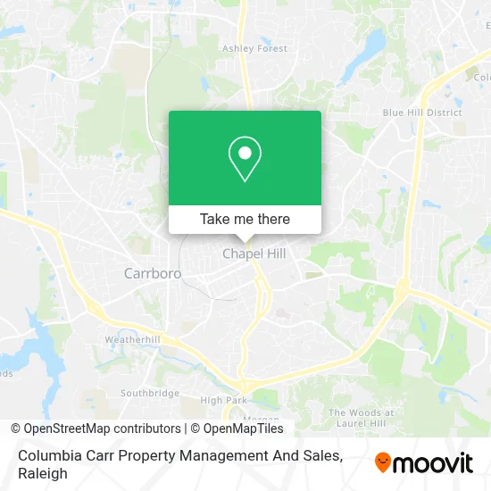 Columbia Carr Property Management And Sales map