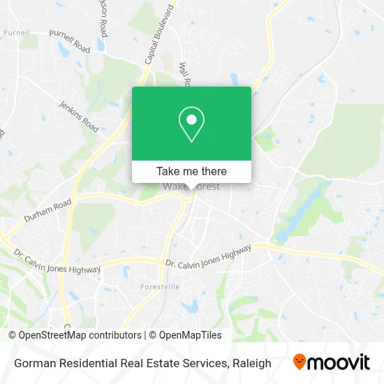 Gorman Residential Real Estate Services map