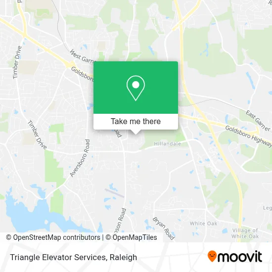 Triangle Elevator Services map