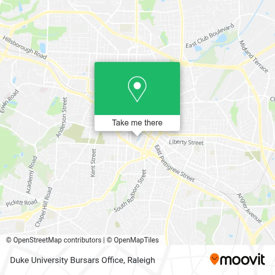 Duke University Bursars Office map