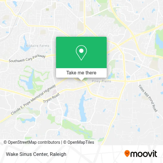 Wake Sinus Center map