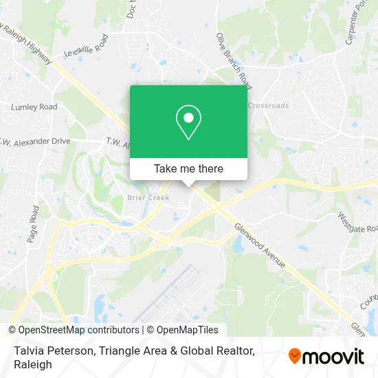 Talvia Peterson, Triangle Area & Global Realtor map