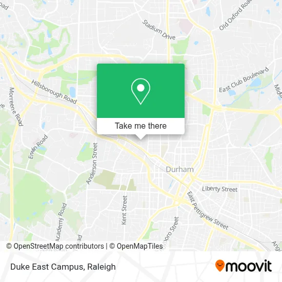 Duke East Campus map