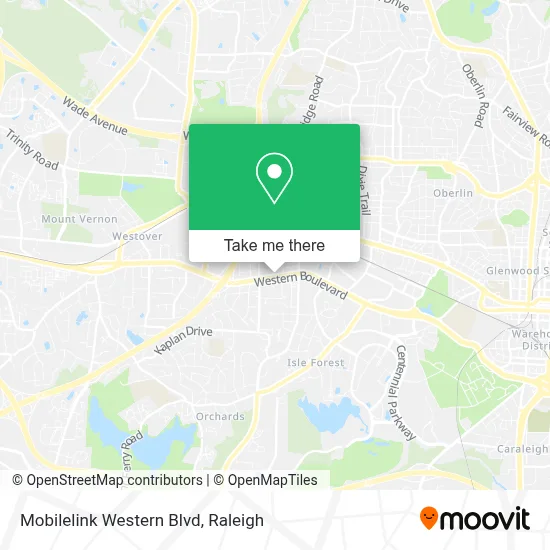 Mobilelink Western Blvd map