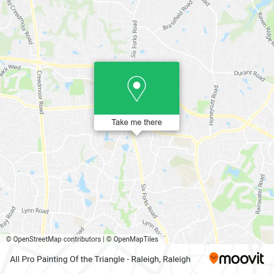 All Pro Painting Of the Triangle - Raleigh map