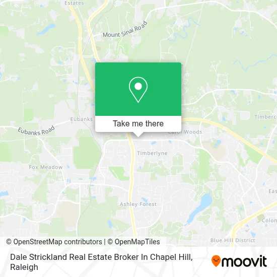 Dale Strickland Real Estate Broker In Chapel Hill map