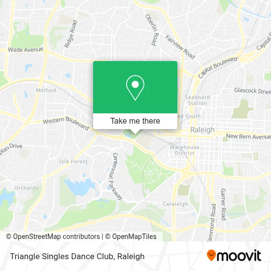 Triangle Singles Dance Club map