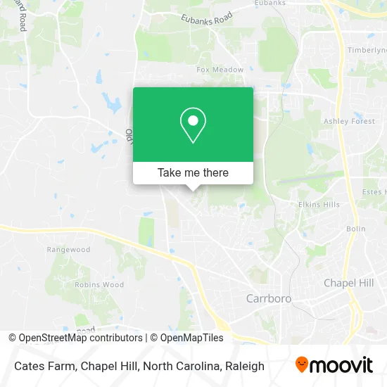 Cates Farm, Chapel Hill, North Carolina map