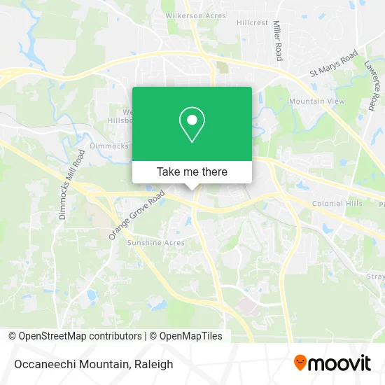 Occaneechi Mountain map