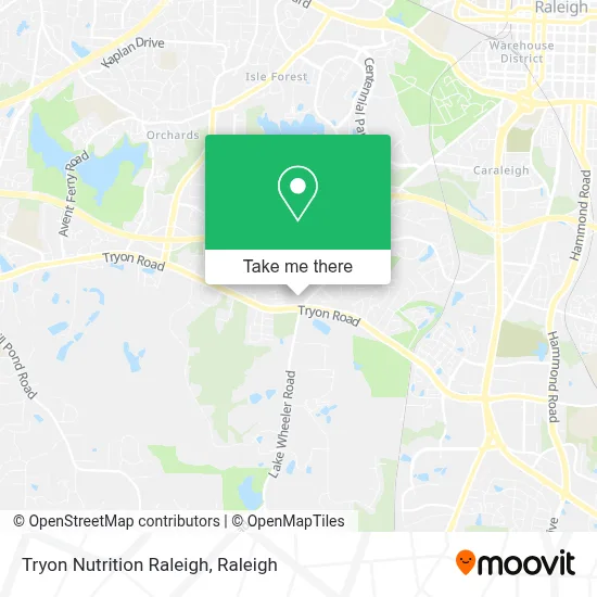Tryon Nutrition Raleigh map