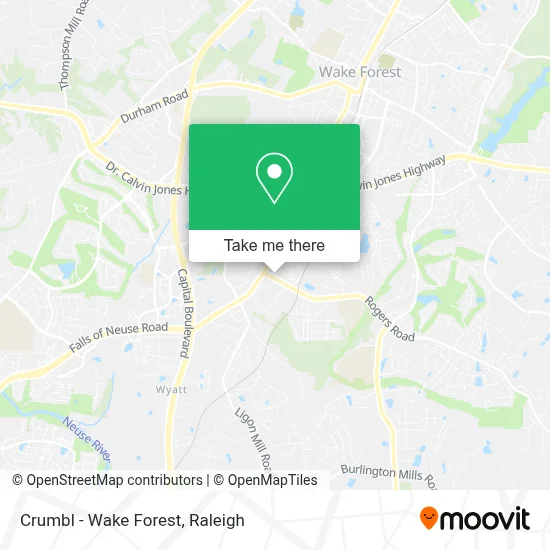 Crumbl - Wake Forest map