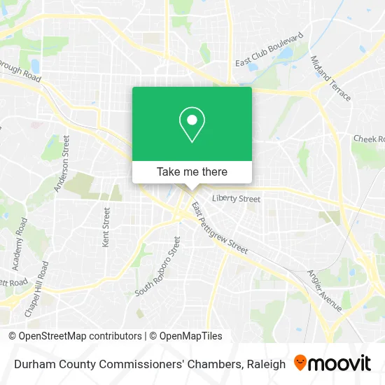 Durham County Commissioners' Chambers map