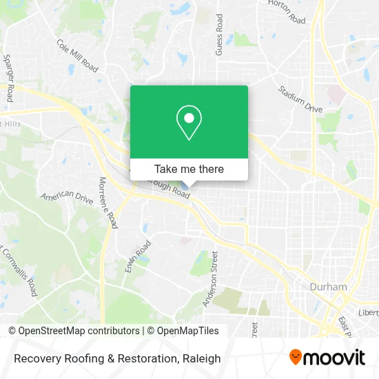 Recovery Roofing & Restoration map