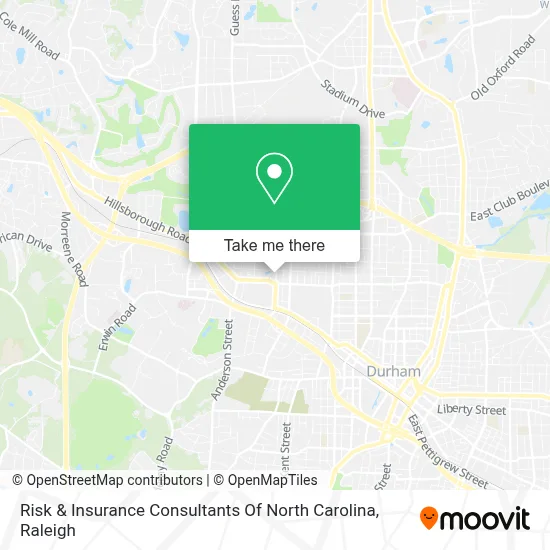 Risk & Insurance Consultants Of North Carolina map