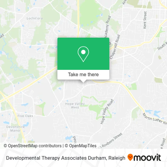 Developmental Therapy Associates Durham map
