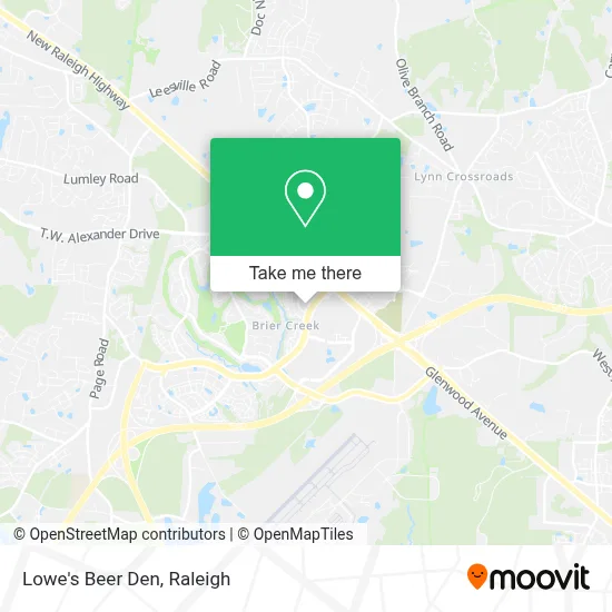 Lowe's Beer Den map
