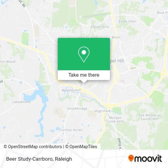 Beer Study-Carrboro map