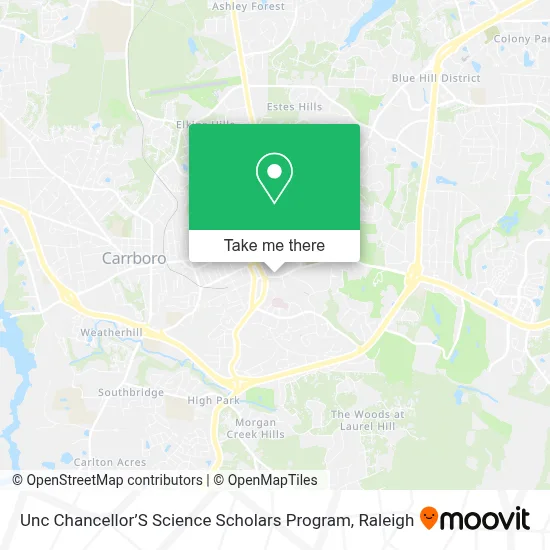 Unc Chancellor’S Science Scholars Program map