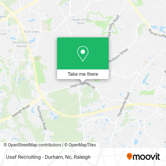 Usaf Recruiting - Durham, Nc map