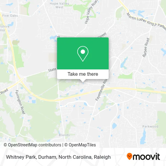 Whitney Park, Durham, North Carolina map