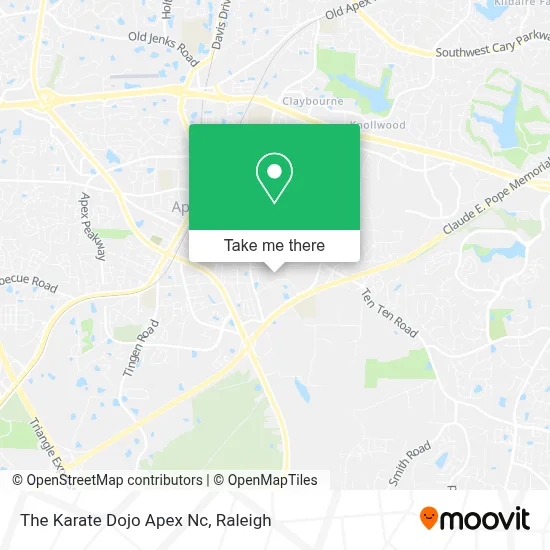 The Karate Dojo Apex Nc map