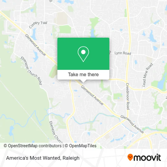 America's Most Wanted map