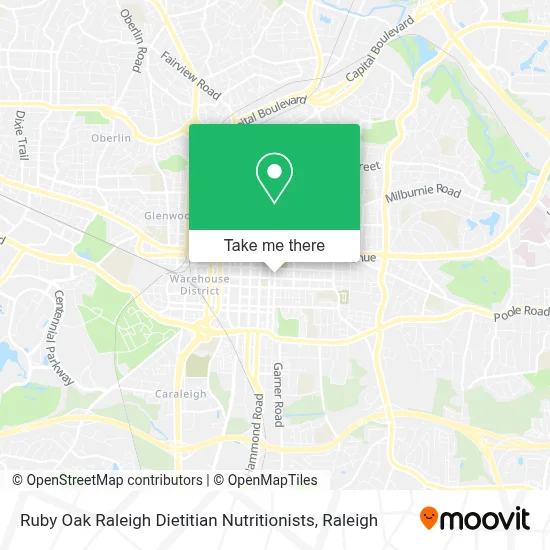 Ruby Oak Raleigh Dietitian Nutritionists map