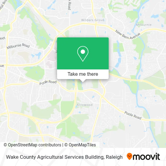 Wake County Agricultural Services Building map