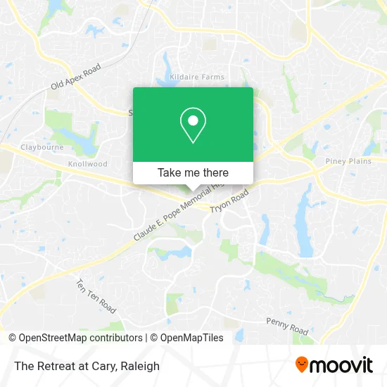 The Retreat at Cary map