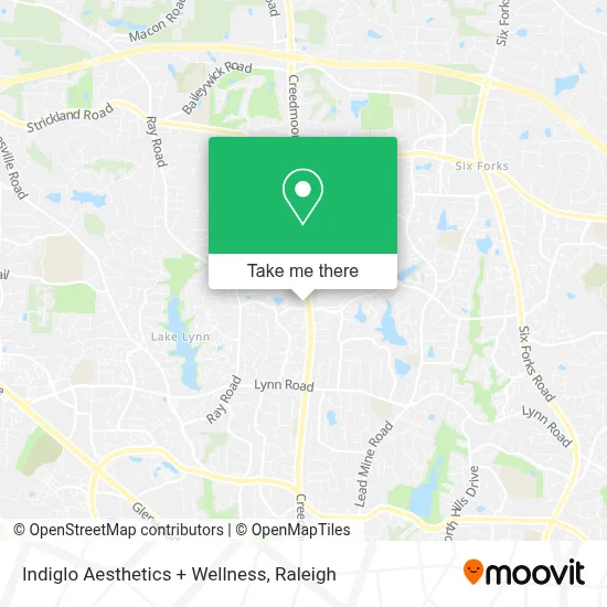 Indiglo Aesthetics + Wellness map
