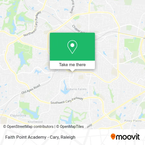 Faith Point Academy - Cary map