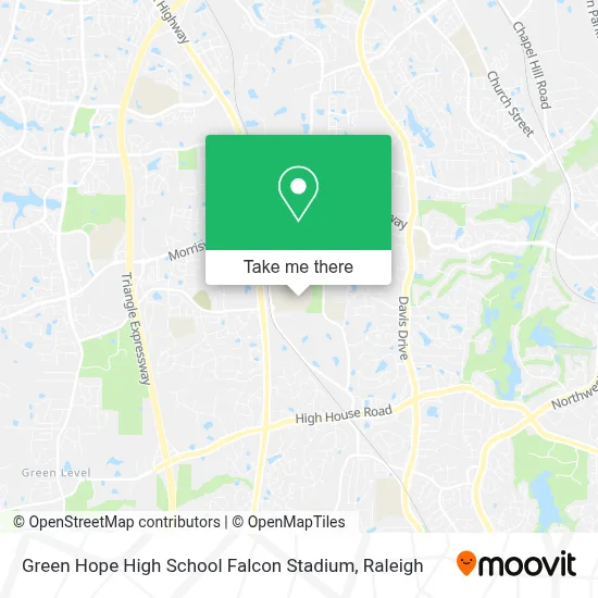 Green Hope High School Falcon Stadium map
