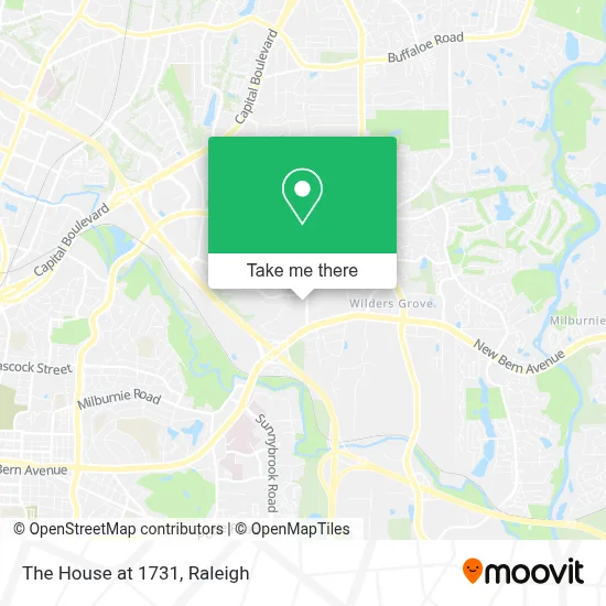 The House at 1731 map