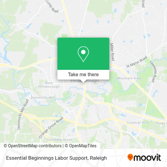 Essential Beginnings Labor Support map