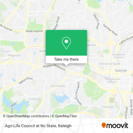 Agri-Life Council at Nc State map
