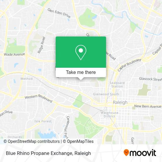 Blue Rhino Propane Exchange map