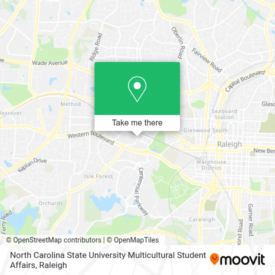 North Carolina State University Multicultural Student Affairs map