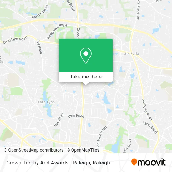 Crown Trophy And Awards - Raleigh map