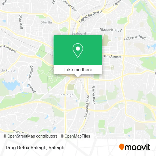 Drug Detox Raleigh map
