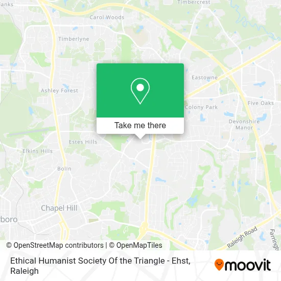 Ethical Humanist Society Of the Triangle - Ehst map