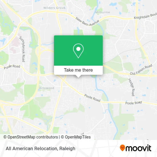 All American Relocation map