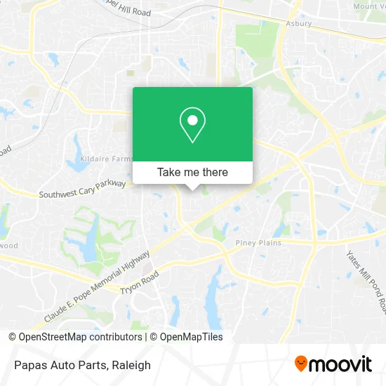 Papas Auto Parts map