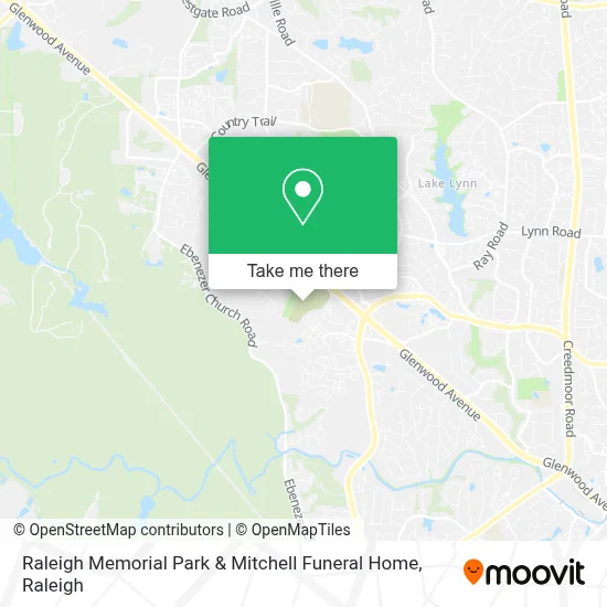 Raleigh Memorial Park & Mitchell Funeral Home map