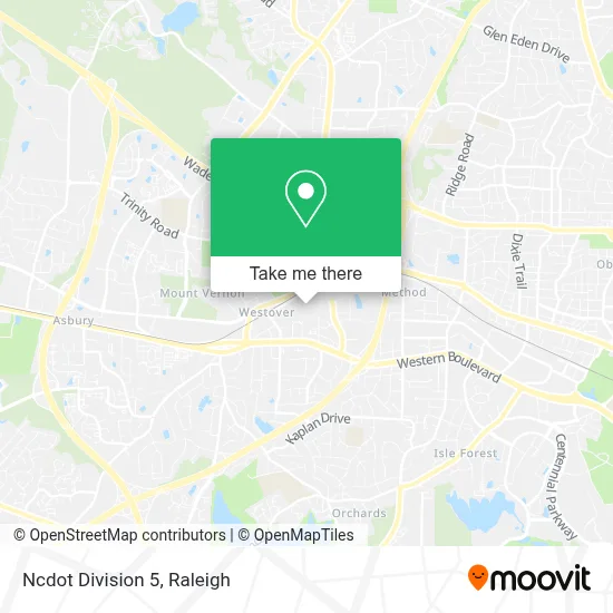 Ncdot Division 5 map
