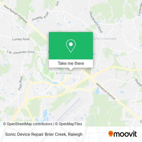 Sonic Device Repair Brier Creek map