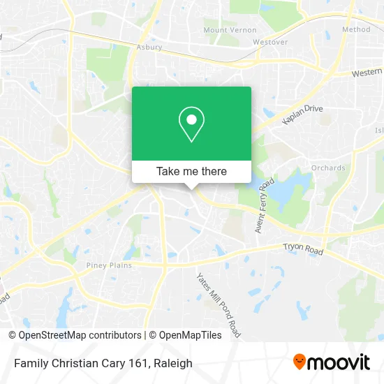 Family Christian Cary 161 map