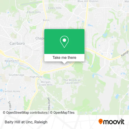 Baity Hill at Unc map